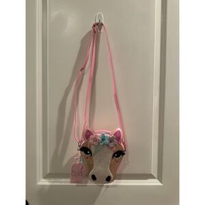NWT Miss Green's OMG Kids' Miss Sadie Glitter Horse Crossbody Bag
